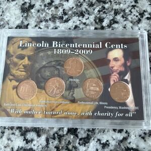 COMPLETE SET 2009 BU Lincoln Penny Cent In Whitman Full Color Case 5 Coins